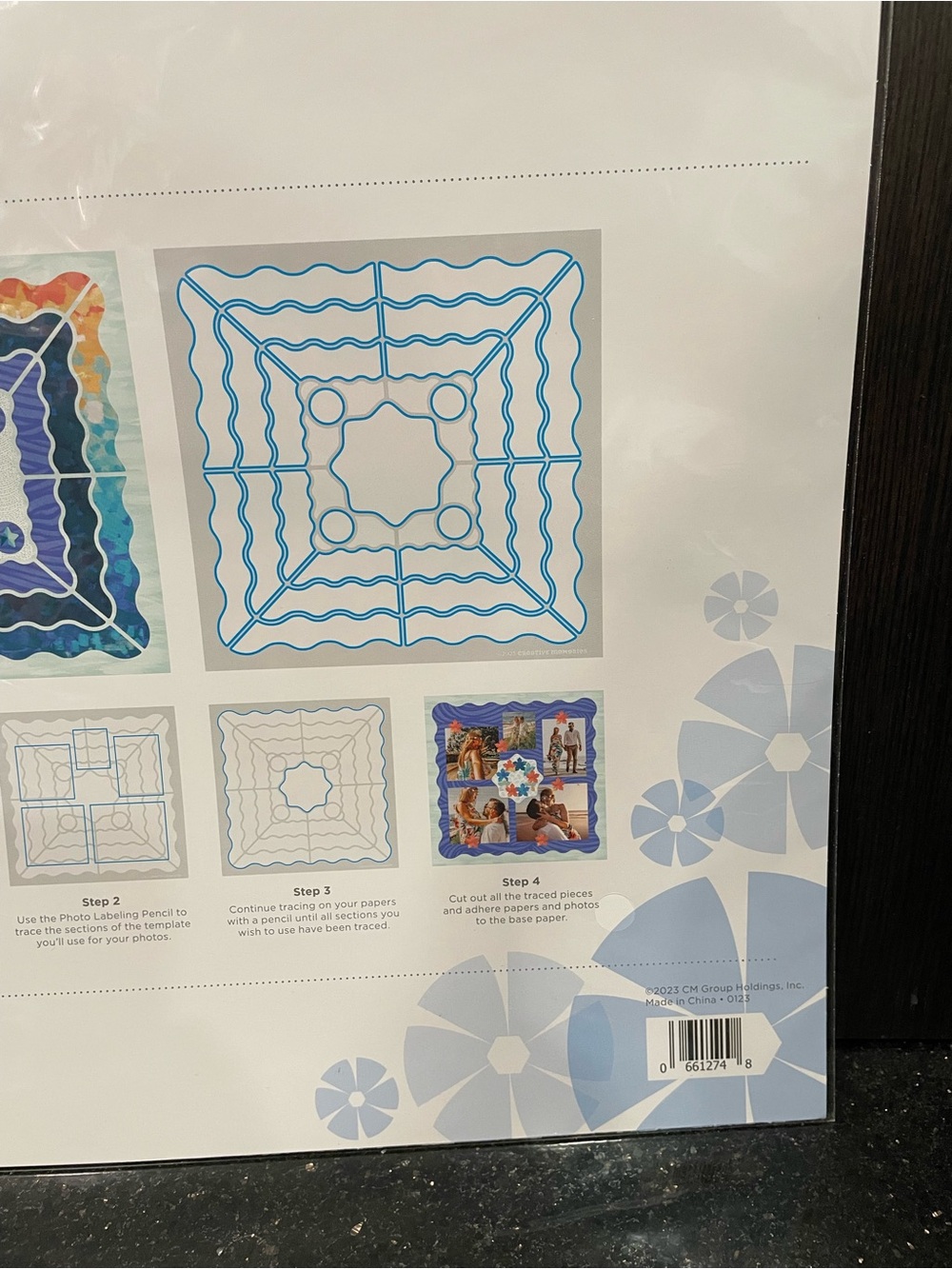 Creative Memories "Tropic Time" Recipe Template, 12x12 Reusable Stencil - NEW! - Picture 3 of 5